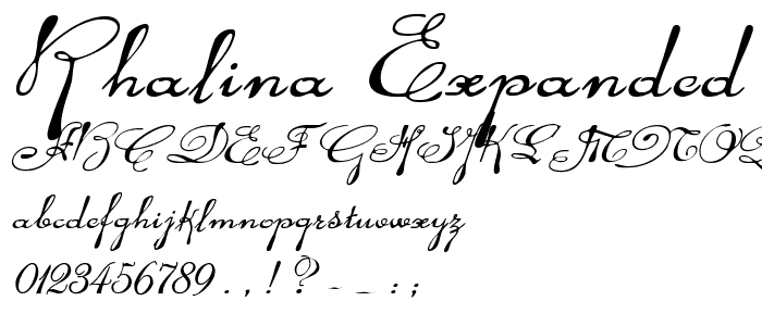 Rhalina Expanded Italic font